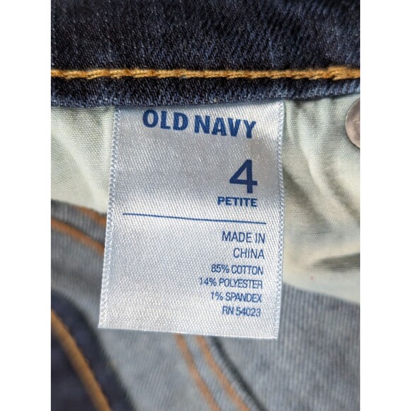 Old Navy The Flirt Jeans Women's 4 Petite Blue Denim Skinny Low Rise - Picture 7 of 11